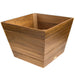 19" Brown Wood Indoor Outdoor Square Planter Box-1