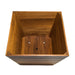 19" Brown Wood Indoor Outdoor Square Planter Box-2