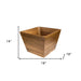 19" Brown Wood Indoor Outdoor Square Planter Box-3