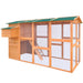 vidaXL Chicken Coop Wood 116"x64.2"x67"-2