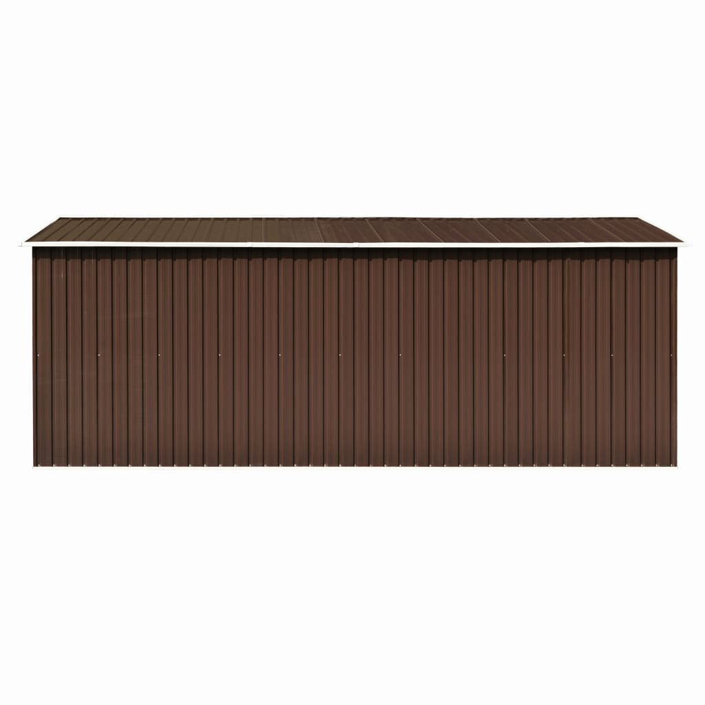 vidaXL Outdoor Storage Shed Garden Shed Metal Storage Backyard Patio Shed Gray-2