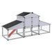 vidaXL Chicken Coop with Runs and Nest Box Aluminum-0