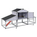 vidaXL Chicken Coop with Runs and Nest Box Aluminum-2