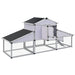vidaXL Chicken Coop with Runs and Nest Box Aluminum-3