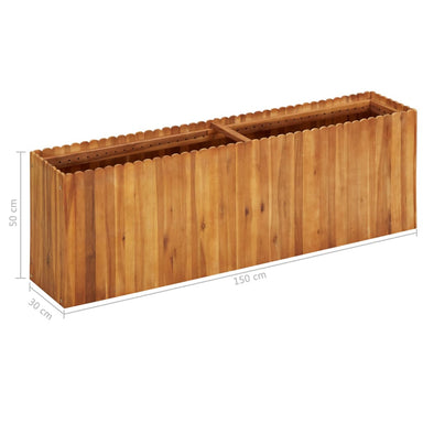 vidaXL Raised Garden Bed Raised Flower Bed Raised Garden Box Solid Acacia Wood-1