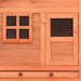 vidaXL Chicken Coop and Run Hen House with Nesting Box Pen Solid Fir Wood-4