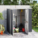 vidaXL Tool Shed Garden Outdoor Storage Shed Tool Organizer Galvanized Steel-6