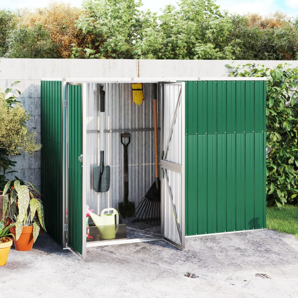 vidaXL Tool Shed Garden Outdoor Storage Shed Tool Organizer Galvanized Steel-13
