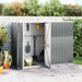 vidaXL Tool Shed Garden Outdoor Storage Shed Tool Organizer Galvanized Steel-8