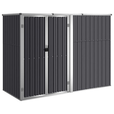 vidaXL Tool Shed Garden Outdoor Storage Shed Tool Organizer Galvanized Steel-0