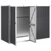vidaXL Tool Shed Garden Outdoor Storage Shed Tool Organizer Galvanized Steel-3