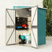 vidaXL Storage Shed Wall-mounted Garden Shed for Backyard Galvanized Steel-16