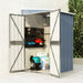 vidaXL Storage Shed Wall-mounted Garden Shed for Backyard Galvanized Steel-12