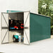 vidaXL Storage Shed Wall-mounted Garden Shed for Backyard Galvanized Steel-13