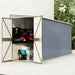 vidaXL Storage Shed Wall-mounted Garden Shed for Backyard Galvanized Steel-11