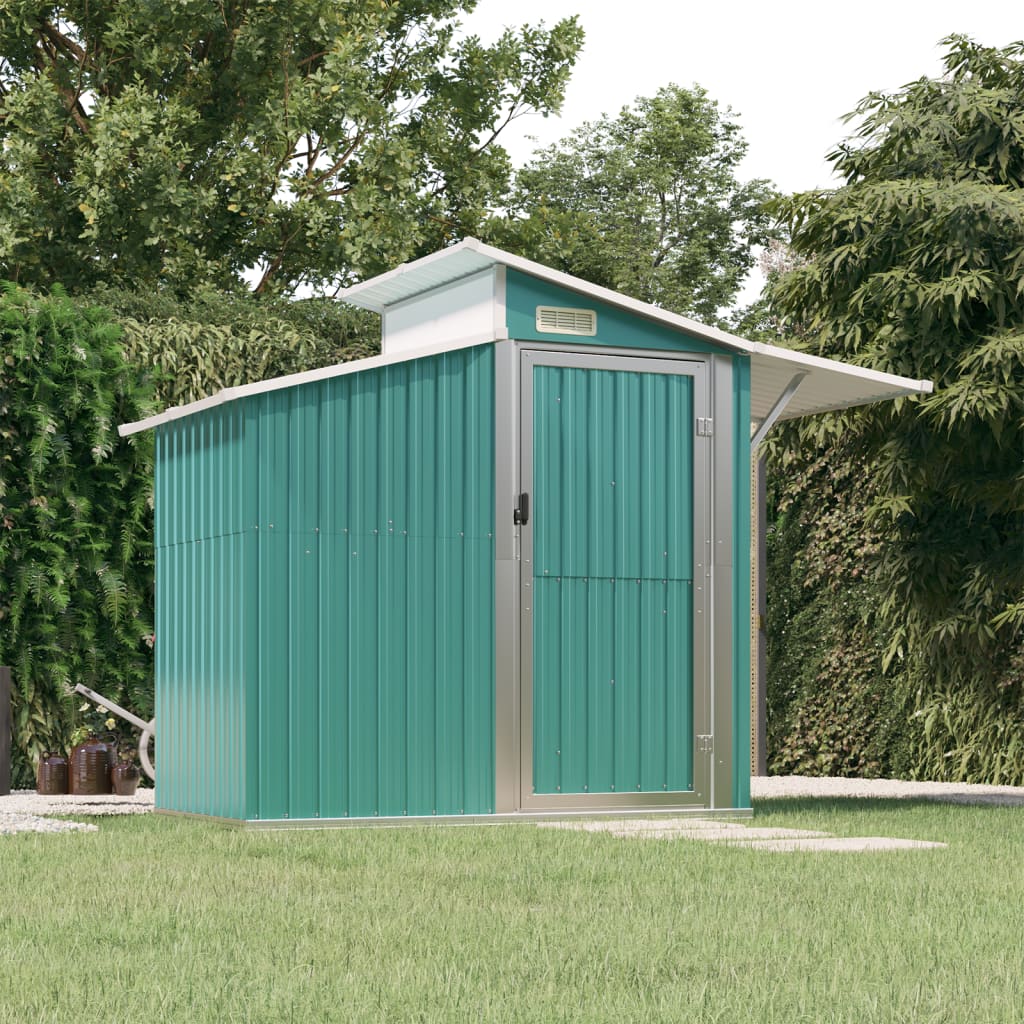 vidaXL Storage Shed Outdoor Garden Shed for Furniture Storage Galvanized Steel-6