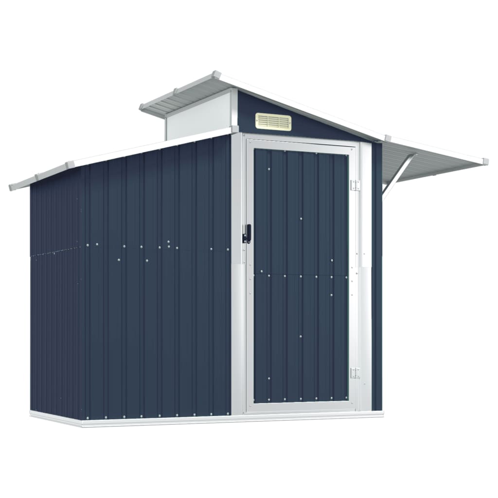 vidaXL Storage Shed Outdoor Garden Shed for Furniture Storage Galvanized Steel-0