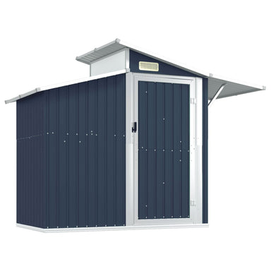 vidaXL Storage Shed Outdoor Garden Shed for Furniture Storage Galvanized Steel-0