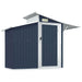 vidaXL Storage Shed Outdoor Garden Shed for Furniture Storage Galvanized Steel-0