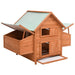 vidaXL Chicken Coop Hen House with 2 Nesting Boxes Chicken Pen Solid Fir Wood-1