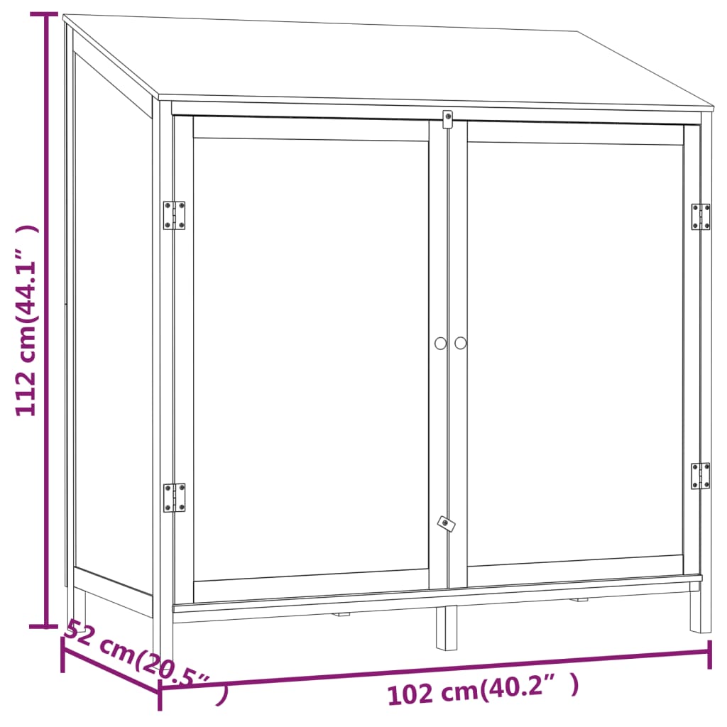 vidaXL Outdoor Storage Shed Garden Shed Wooden Storage Shed Solid Fir Wood-4