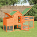 vidaXL Chicken Coop Brown 73.4"x23"x44.5" Solid Wood Pine-5