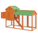 vidaXL Chicken Coop Brown 76"x25.6"x46.1" Solid Wood Pine-4