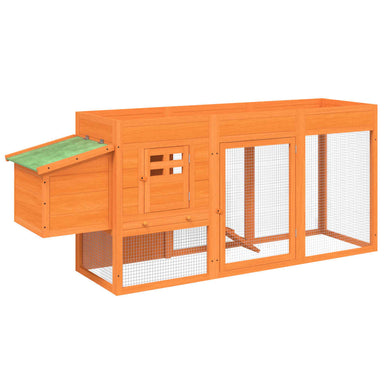 vidaXL Chicken Coop Brown 80.3"x19.7"x33.1" Solid Wood Pine-1