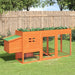 vidaXL Chicken Coop Brown 80.3"x19.7"x33.1" Solid Wood Pine-5