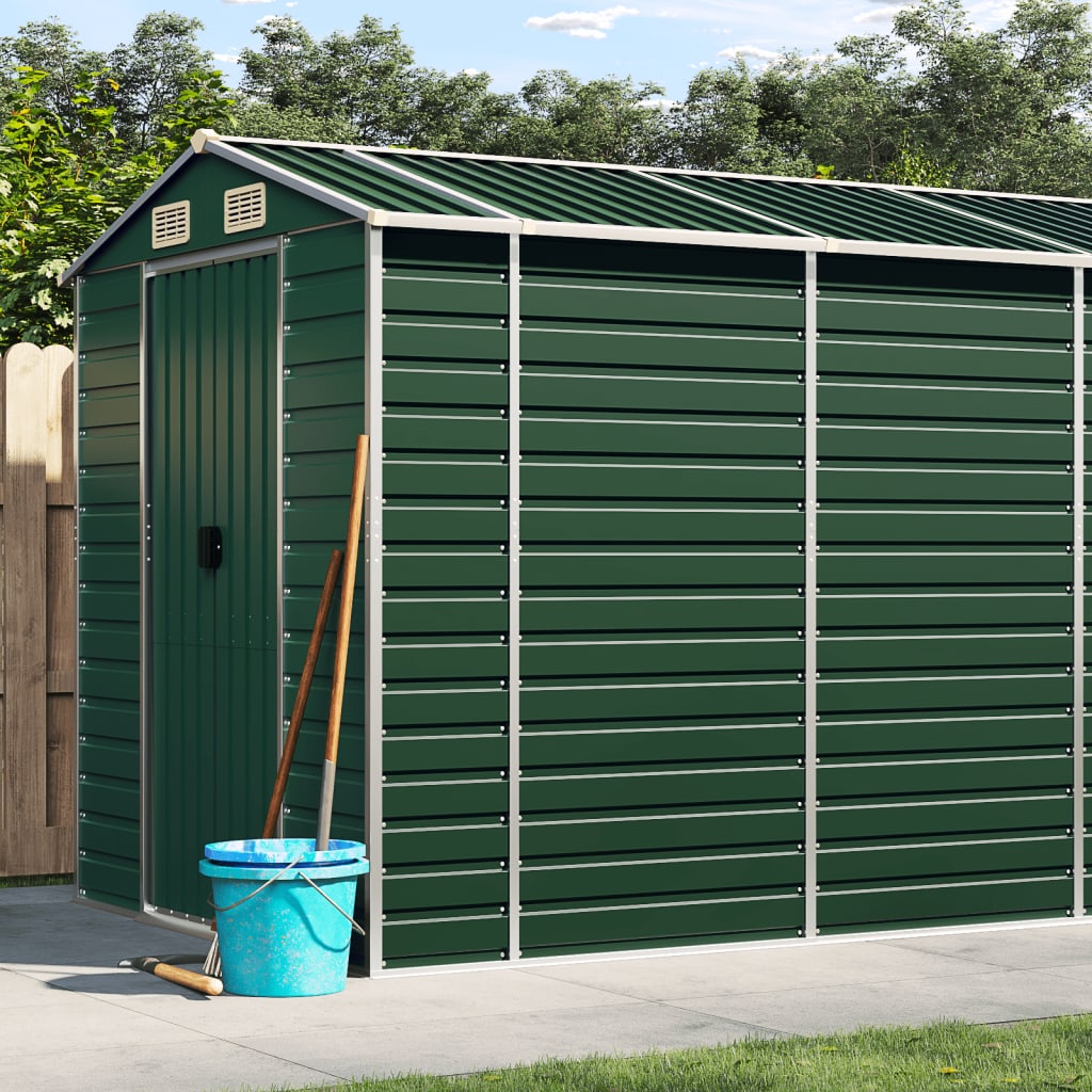 vidaXL Garden Shed Metal Outdoor Storage Shed Anthracite Galvanized Steel-12