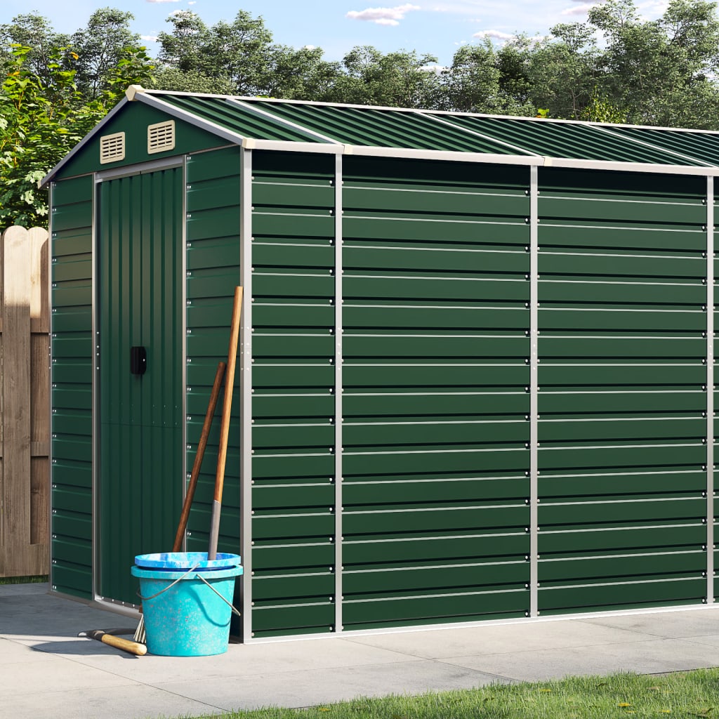 vidaXL Garden Shed Metal Outdoor Storage Shed Anthracite Galvanized Steel-1