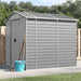 vidaXL Garden Shed Metal Outdoor Storage Shed Anthracite Galvanized Steel-18