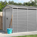vidaXL Garden Shed Metal Outdoor Storage Shed Anthracite Galvanized Steel-17