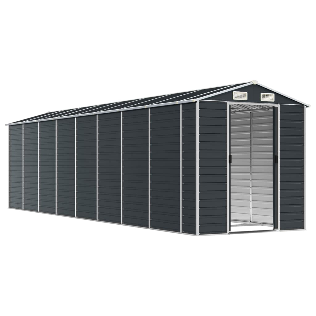 vidaXL Garden Shed Metal Outdoor Storage Shed Anthracite Galvanized Steel-2