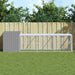 vidaXL Chicken Cage with Run Metal Chicken Coop Animal House Galvanized Steel-15