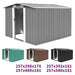 vidaXL Outdoor Storage Shed Garden Shed Metal Storage Backyard Patio Shed Gray-0