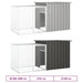 vidaXL Chicken Coop Multipurpose Chicken House with Mesh Cage Galvanized Steel-5